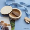 Короб фанерный для флешки круглый со съемной крышкой