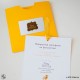 Подарочный сертификат в виде вкладыша и конверта с вырезом